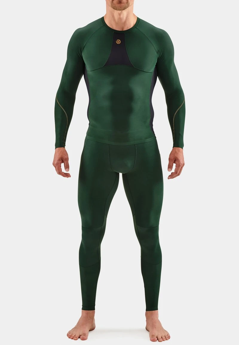 SKINS KOMPRESSIONSSHIRT S5 - Langarmshirt - Green Grey 2 SKINS KOMPRESSIONSSHIRT S5 - Langarmshirt - Green Grey – Bild 2