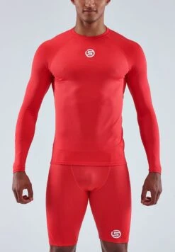 SKINS S1 LONGSLEEVE - Sport T-shirt - Red
