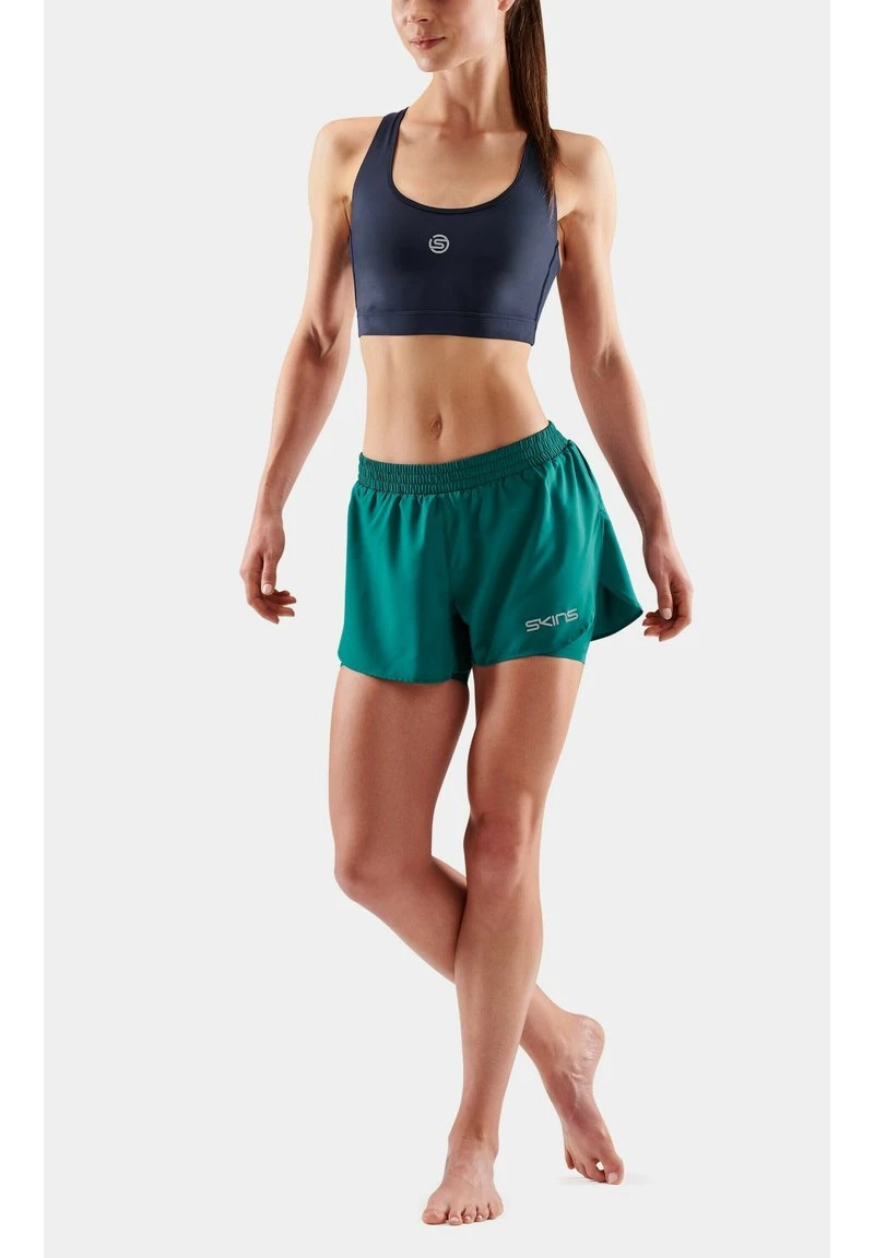 SKINS 2 IN 1 SUPERPOSE - Kurze Sporthose - Lt Teal 2 SKINS 2 IN 1 SUPERPOSE - Kurze Sporthose - Lt Teal – Bild 2