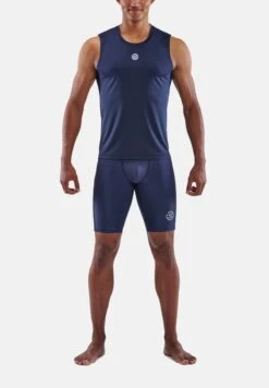 SKINS Top - Navy Blue