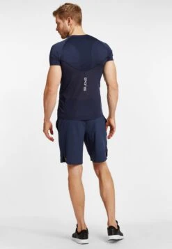 SKINS SHORT SLEEVE - Sport T-shirt - Navy Blue -Skins 28b6fa65bcd94503b3010250a75d05c7