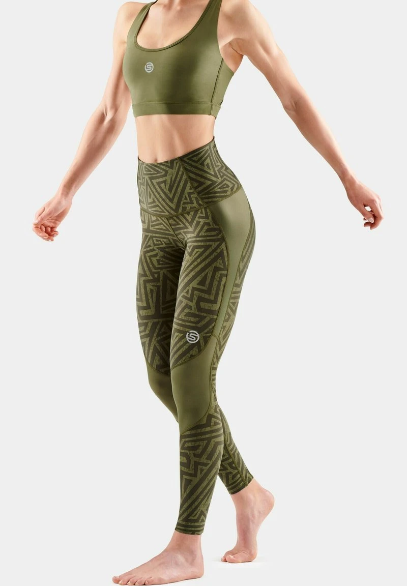 SKINS Tights - Khaki Angle 6 SKINS Tights - Khaki Angle – Bild 6