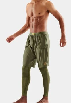 SKINS SUPERPOSE - Tights - Khaki 10 SKINS SUPERPOSE - Tights - Khaki -Skins 41a51e5a35bc4c1393694df85280e97e