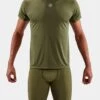 SKINS SHORT SLEEVE - Sport T-shirt - Khaki