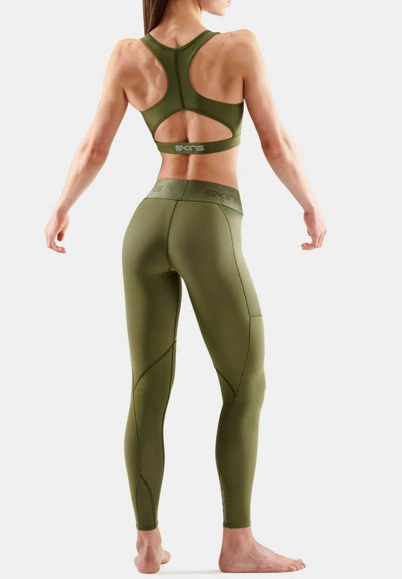 SKINS KOMPRESSIONSHOSE THERMAL LONG - Tights - Khaki 3 SKINS KOMPRESSIONSHOSE THERMAL LONG - Tights - Khaki – Bild 3