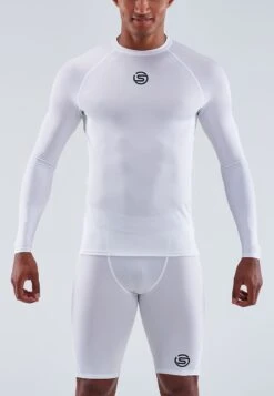 SKINS S1 LONGSLEEVE - Sport T-shirt - White 8 SKINS S1 LONGSLEEVE - Sport T-shirt - White -Skins 597facb401644528bdb374b9d1565341 1