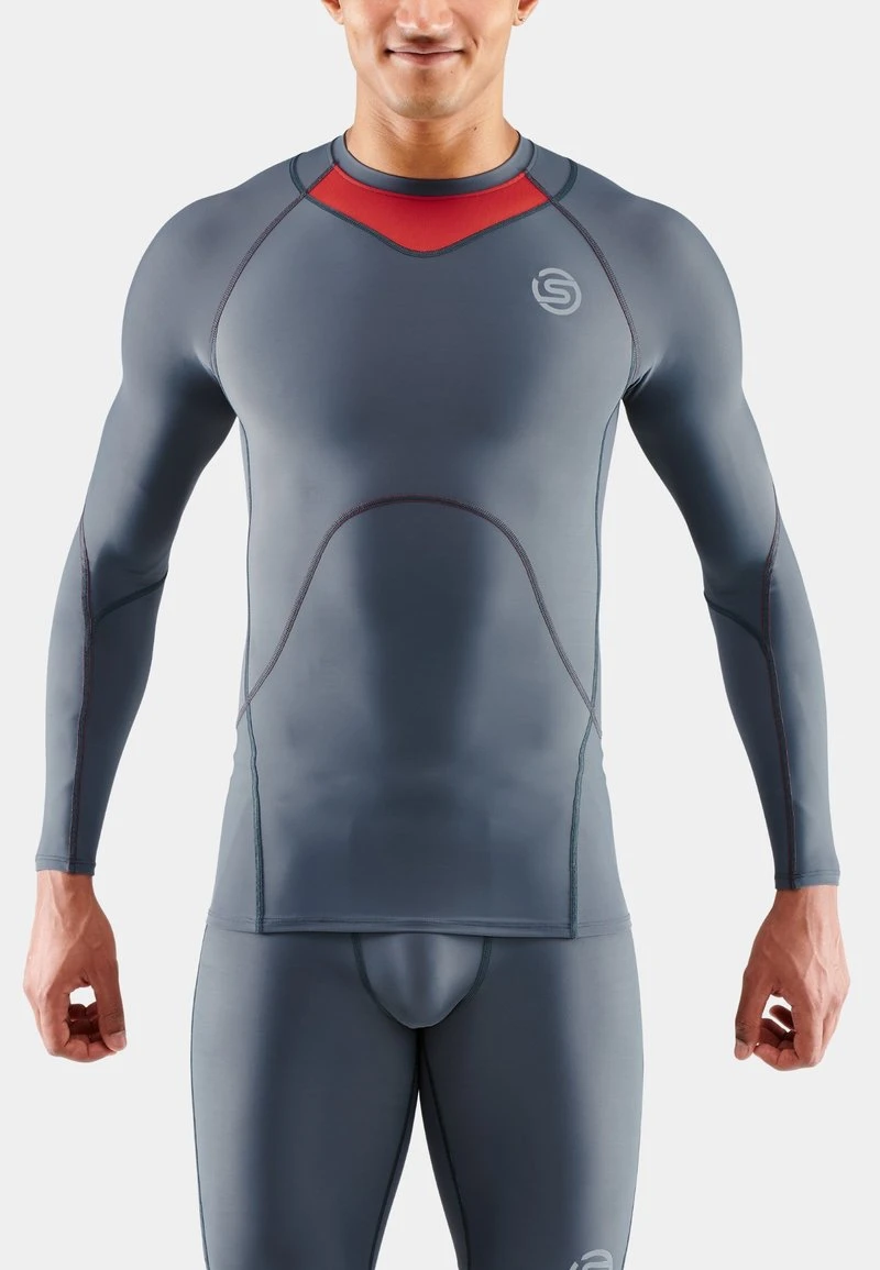 SKINS LONGSLEEVE - Langarmshirt - Charcoal 1 SKINS LONGSLEEVE - Langarmshirt - Charcoal