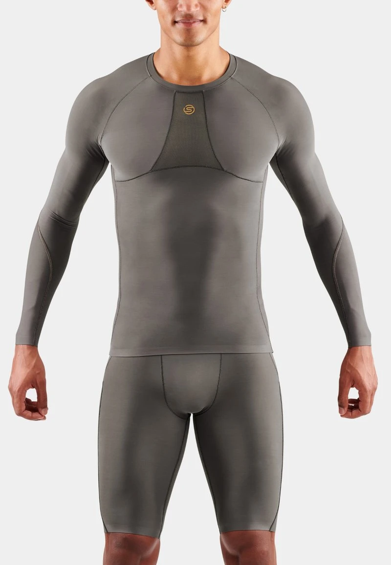 SKINS KOMPRESSIONSSHIRT S5 - Langarmshirt - Charcoal 1 SKINS KOMPRESSIONSSHIRT S5 - Langarmshirt - Charcoal