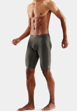 SKINS KOMPRESSIONS - Kurze Sporthose - Mottled Dark Grey -Skins 6d49c8a5205f4cbebca716c0efaad4c0