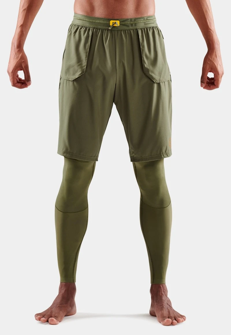 SKINS SUPERPOSE - Tights - Khaki 1 SKINS SUPERPOSE - Tights - Khaki