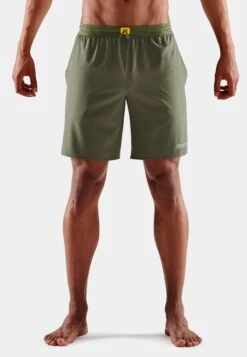 SKINS Kurze Sporthose - Khaki