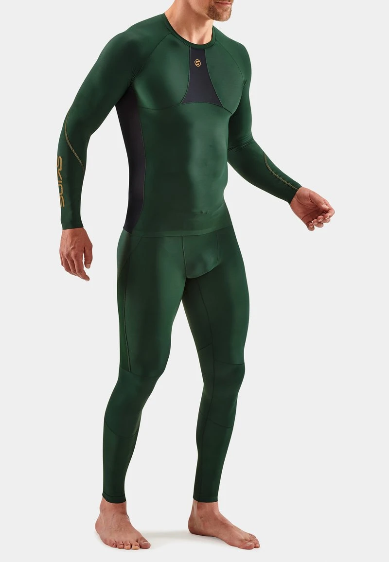 SKINS KOMPRESSIONSSHIRT S5 - Langarmshirt - Green Grey 4 SKINS KOMPRESSIONSSHIRT S5 - Langarmshirt - Green Grey – Bild 4