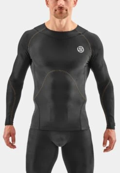 SKINS LONGSLEEVE - Langarmshirt - Black Yellow