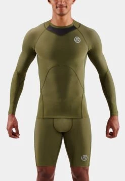 SKINS LONGSLEEVE - Langarmshirt - Khaki