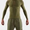 SKINS KOMPRESSIONSSHIRT S5 - Langarmshirt - Khaki