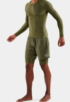SKINS KOMPRESSIONSSHIRT S5 - Langarmshirt - Khaki -Skins b163ab359ad94d69acdd47f9034c7bbb