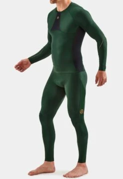 SKINS KOMPRESSIONSSHIRT S5 - Langarmshirt - Green Grey 8 SKINS KOMPRESSIONSSHIRT S5 - Langarmshirt - Green Grey -Skins c8bd0bcaed164fd5a5f9a71f1bb69a23
