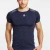 SKINS SHORT SLEEVE - Sport T-shirt - Navy Blue