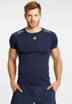 SKINS SHORT SLEEVE - Sport T-shirt - Navy Blue