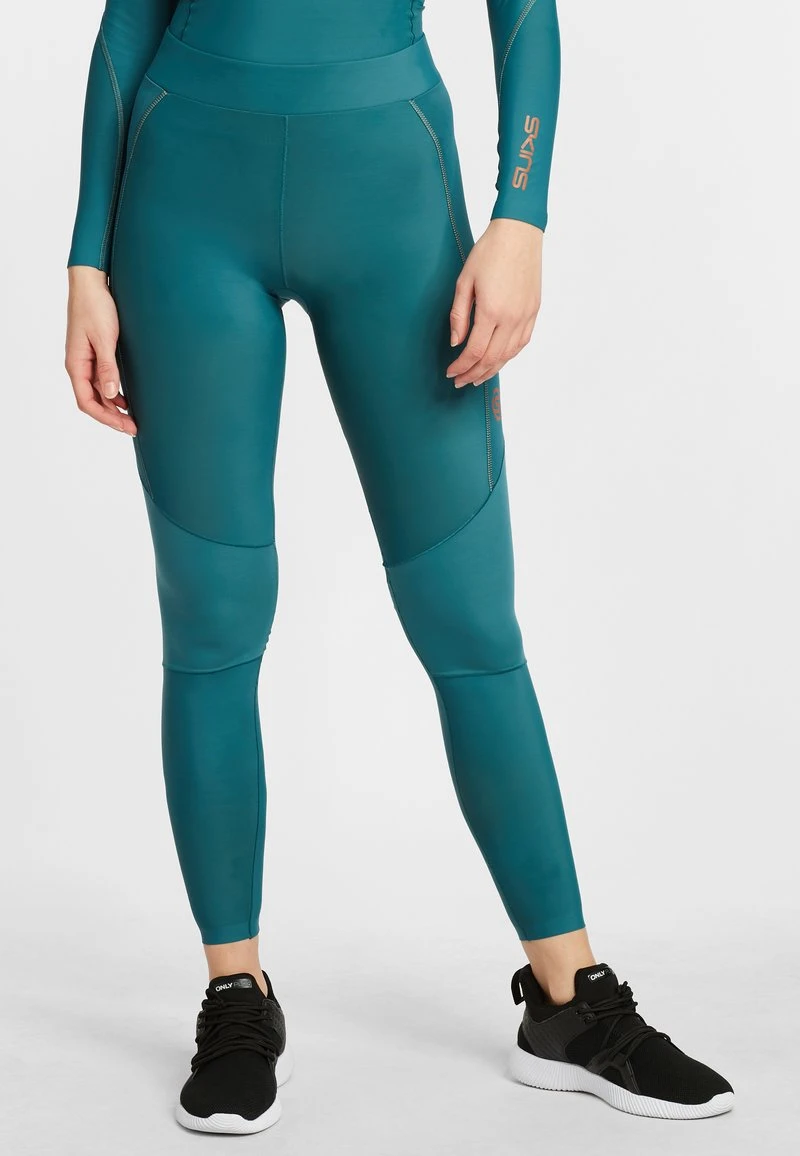 SKINS KOMPRESSION - Tights - Teal 1 SKINS KOMPRESSION - Tights - Teal
