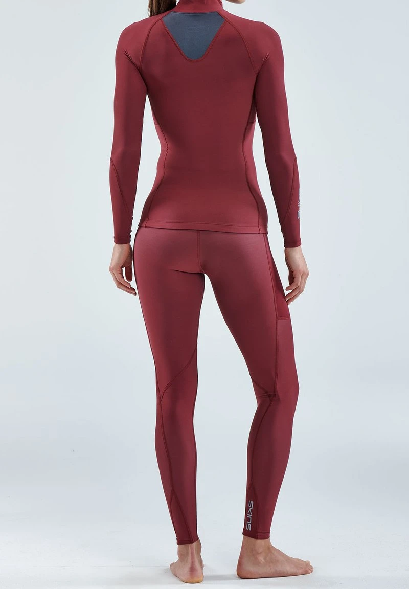 SKINS THERMAL LONGSLEEVE - Langarmshirt - Burgundy 2 SKINS THERMAL LONGSLEEVE - Langarmshirt - Burgundy – Bild 2