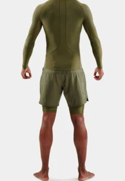 SKINS KOMPRESSIONSSHIRT S5 - Langarmshirt - Khaki -Skins e1f84e8ac2464bc5892f7469d9c76823