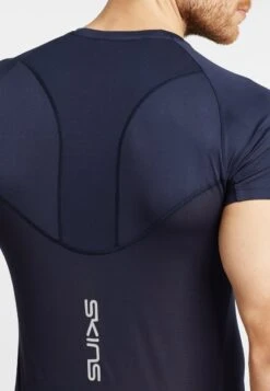SKINS SHORT SLEEVE - Sport T-shirt - Navy Blue -Skins e810ee6dc10442aba16575d17dccc5ec