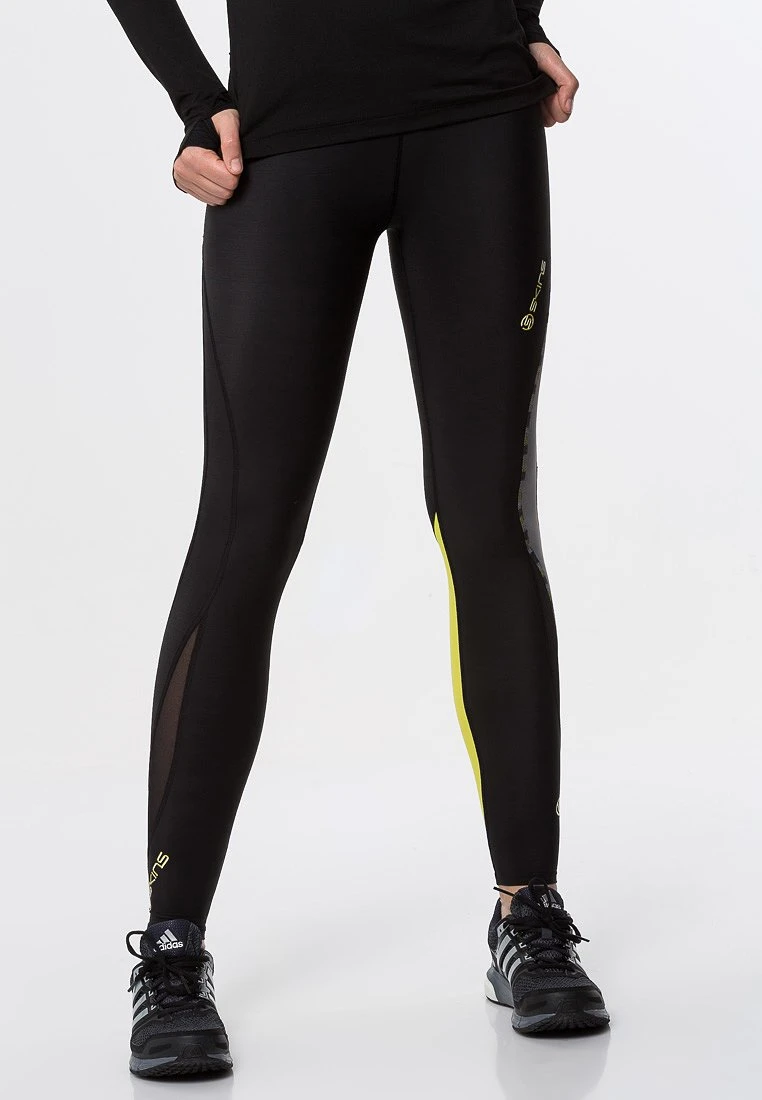 SKINS DNAMIC - Tights - Black/limoncello 1 SKINS DNAMIC - Tights - Black/limoncello
