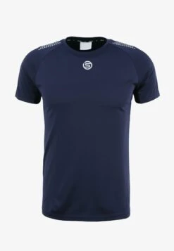 SKINS SHORT SLEEVE - Sport T-shirt - Navy Blue -Skins fc656243ef264036a3ee9257b6ec0261