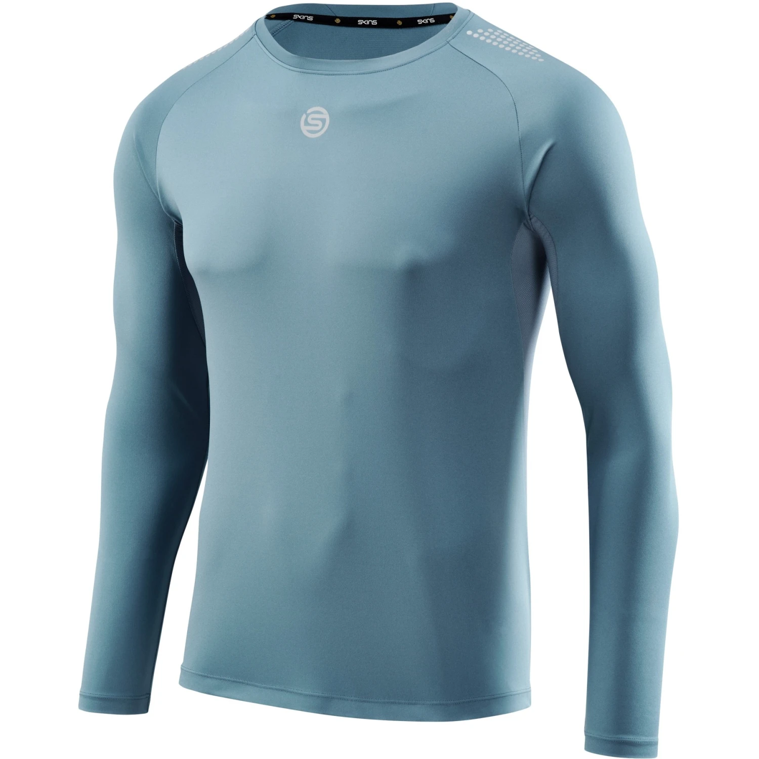 SKINS 3-Series Active Langarm-Shirt - Blau Grau 1 SKINS 3-Series Active Langarm-Shirt - Blau Grau