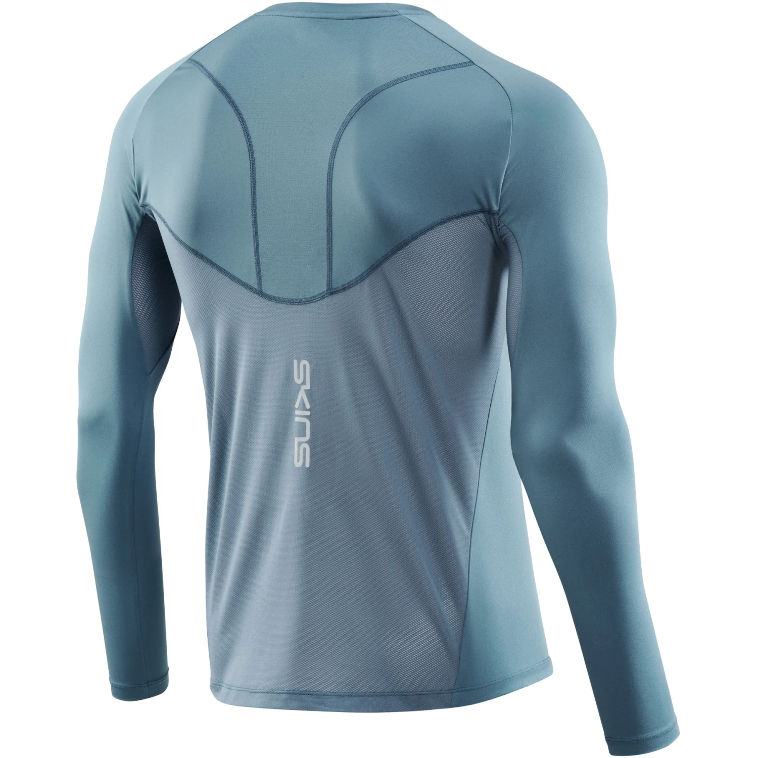 SKINS 3-Series Active Langarm-Shirt - Blau Grau 2 SKINS 3-Series Active Langarm-Shirt - Blau Grau – Bild 2