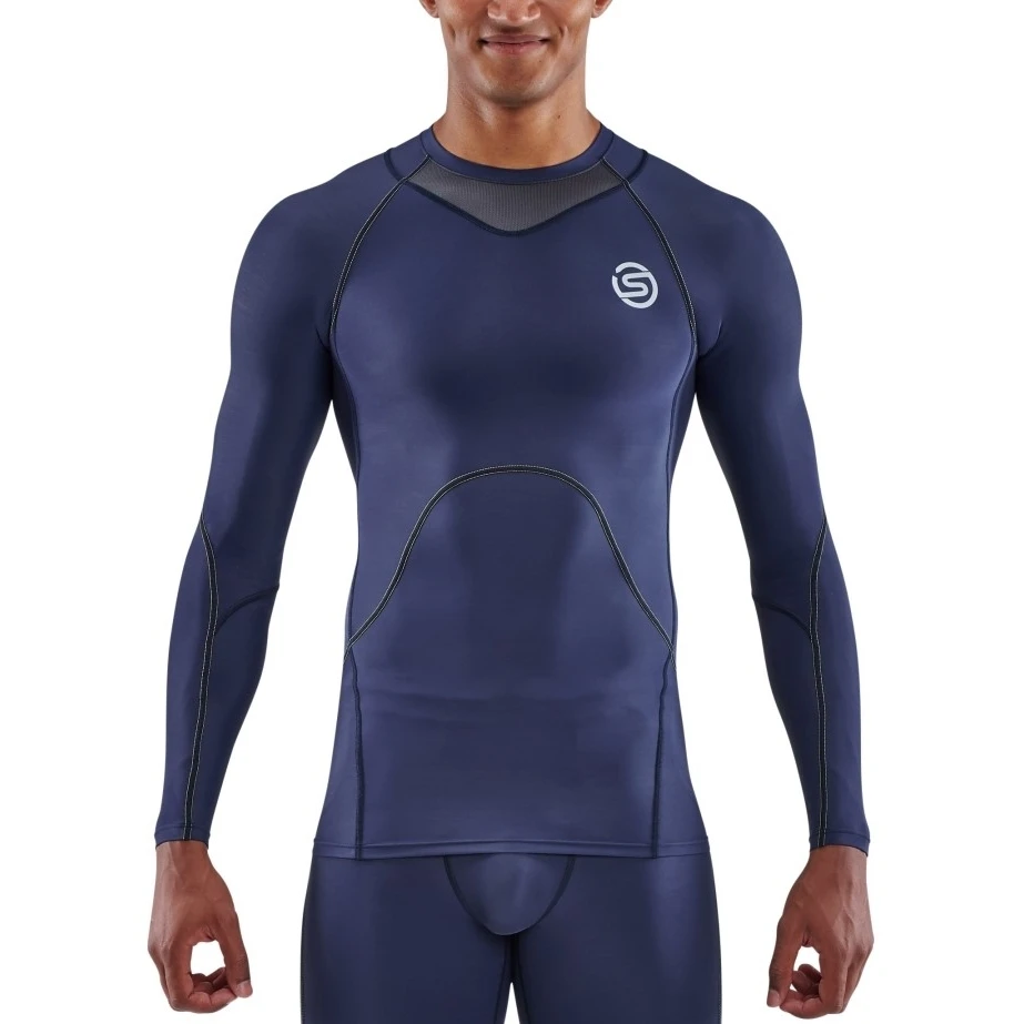 SKINS 3-Series Langarm-Shirt - Navy Blue 1 SKINS 3-Series Langarm-Shirt - Navy Blue