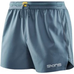 SKINS 3-Series 4" Laufshorts - Blau Grau
