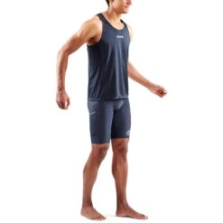 SKINS 3-Series Lauf-Tanktop - Navy Blue -Skins skins 3 series running singlet navy blue 3 1392726