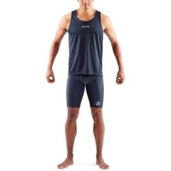 SKINS 3-Series Lauf-Tanktop - Navy Blue -Skins skins 3 series running singlet navy blue 4 1392727
