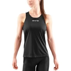 SKINS 3-Series Damen 2in1 BH-Tanktop - Schwarz