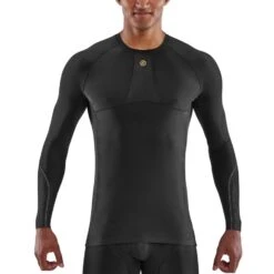 SKINS 5-Series Top Langarm-Shirt - Schwarz