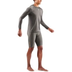 SKINS Activewear 3-Series Langarm-Shirt - Charcoal -Skins skins activewear 3 series long sleeve top charcoal 3 1232127