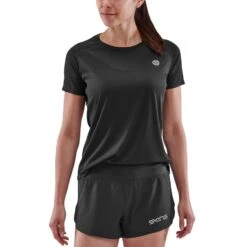 SKINS Activewear 3-Series T-Shirt Damen - Schwarz