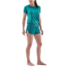 SKINS Activewear 3-Series Laufshorts Damen - Teal -Skins skins activewear 3 series women run shorts teal 4 892330