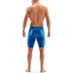 SKINS 1-Series Half Tights - Bright Blue -Skins skins compression 1 series half tights bright blue 3 1131216