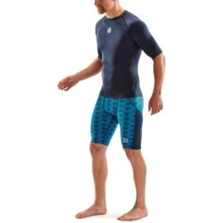 SKINS 1-Series Kurzarmshirt - Navy Blue -Skins skins compression 1 series short sleeve top navy blue 5 1130827