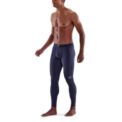 SKINS 3-Series Thermo Long Tights - Navy Blue -Skins skins compression 3 series men thermal long tights black 3 892788