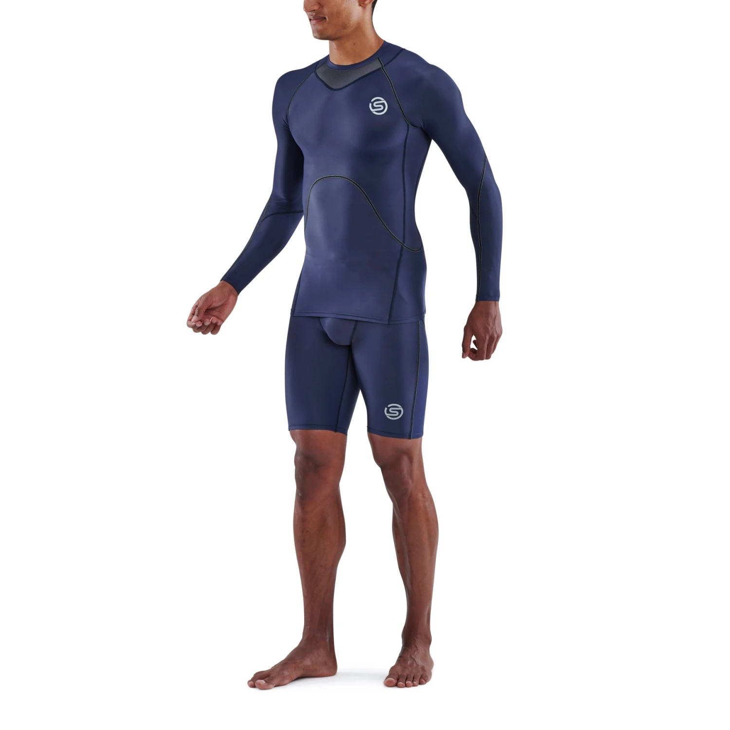 SKINS 3-Series Langarm-Shirt - Navy Blue 5 SKINS 3-Series Langarm-Shirt - Navy Blue – Bild 5