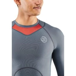 SKINS 3-Series Langarm-Shirt - Charcoal -Skins skins compression 3 series mens top long sleeve charcoal 3 1067464