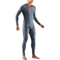 SKINS 3-Series Langarm-Shirt - Charcoal -Skins skins compression 3 series mens top long sleeve charcoal 6 1067467