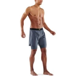 SKINS 3-Series Superpose Fitness-Hose 2-in-1 - Charcoal 12 SKINS 3-Series Superpose Fitness-Hose 2-in-1 - Charcoal -Skins skins compression 3 series superpose mens shorts charcoal 5 1067423