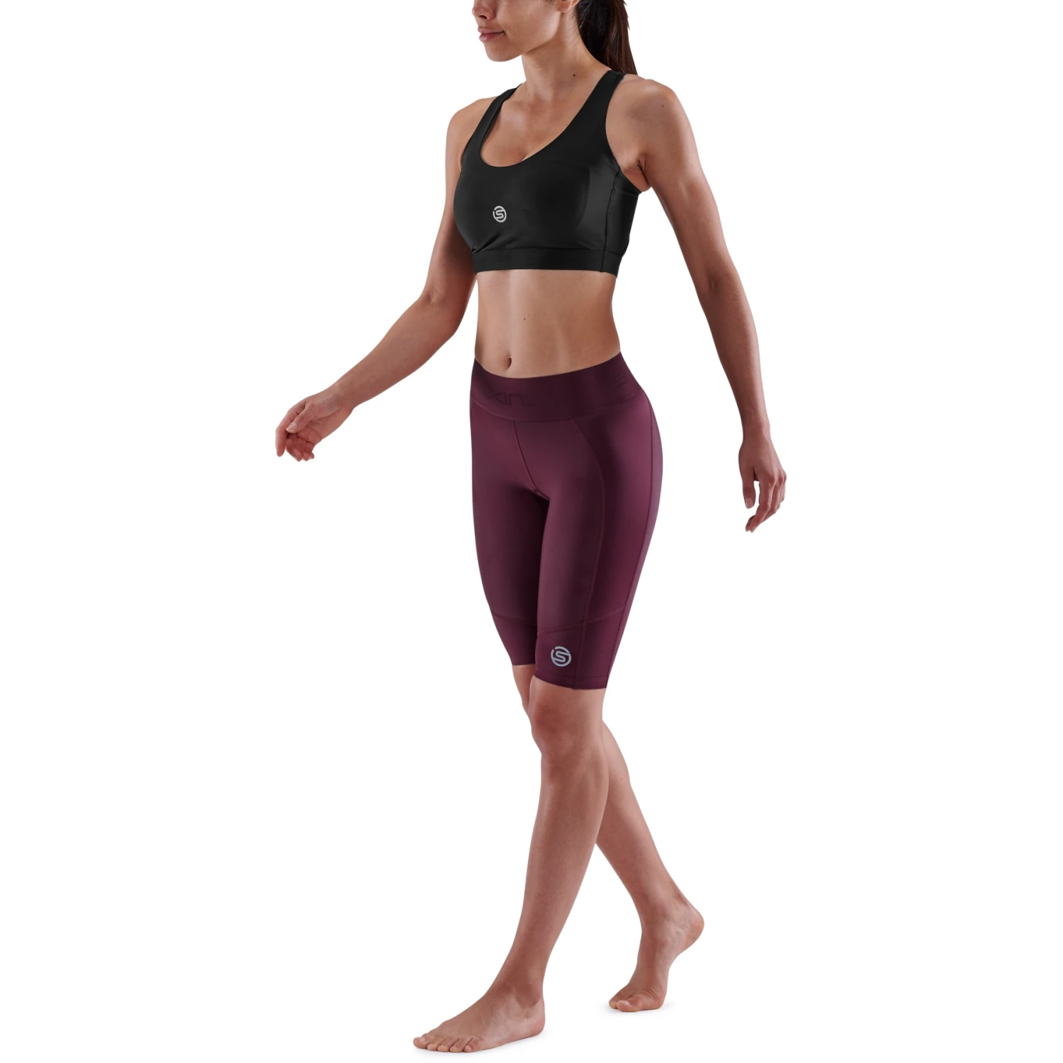 SKINS Compression 3-Series Half Tights Damen - Burgundy 6 SKINS Compression 3-Series Half Tights Damen - Burgundy – Bild 6