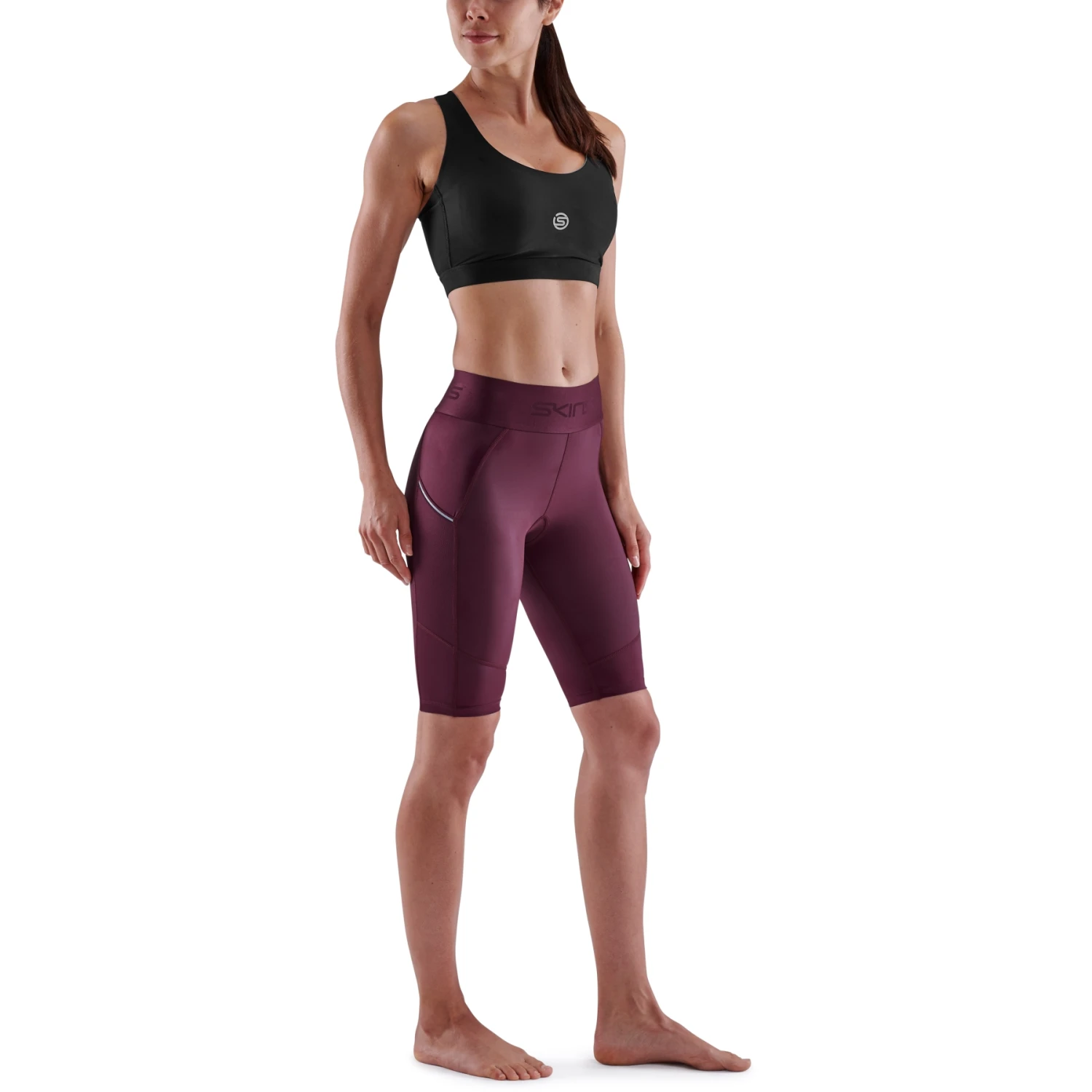 SKINS Compression 3-Series Half Tights Damen - Burgundy 7 SKINS Compression 3-Series Half Tights Damen - Burgundy – Bild 7