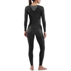 SKINS 3-Series Damen Langarm-Shirt - Schwarz -Skins skins compression 3 series women long sleeve top black 2 941777